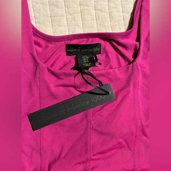 House of Harlow 1960 Pink Body Suit NWT Size Small - Picture 3 of 3